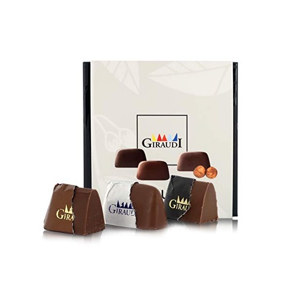 Coffret de gianduiotti Assortis, chocolats avec des Noisettes, 200g - Collection Gianduiotti