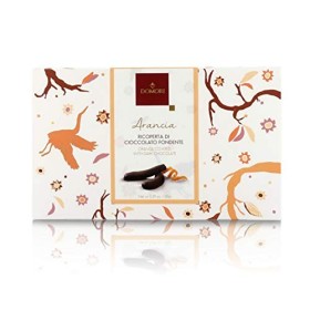 Domori Écorces dOranges Confites Enrobées de Chocolat Noir à 62% de Cacao Arriba - 150 Grammes