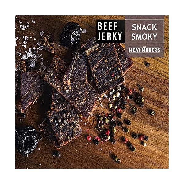 The Meat Makers Beef Jerky Snacks de Boeuf Séché Mix 12x25g – Smoky | Asian | Hot