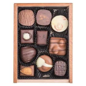 Coffret de chocolats Sans Alcool | 10 Chocolats | Assortiment | Boite | Praliné | Cadeau | Offrir | Premium | Boite | Femme |