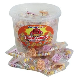 CAPTAIN PLAY Bonbonnière avec 50 Montres Dextrose en emballage individue