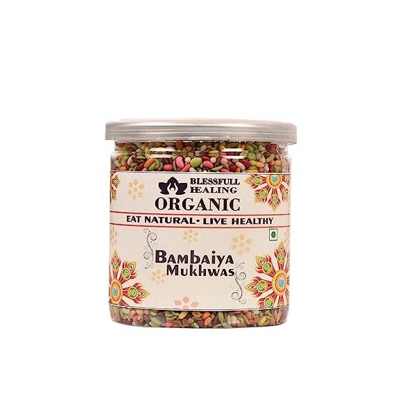 Blessfull Healing Organic Bambaiya Mukhwas Récipient hermétique de 350 grammes emballage peut varier 