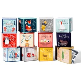 Thoughtfully Gourmet, Coffret cadeau de chocolat chaud 12 jours de Noël, saveurs incluant Rocky Road, Biscuits au beurre, Tar