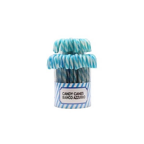 CandyFrizz Selection – MANCHE OMBRELLINO CANDY CANES – Pcs 50 14g – Couleur Blanc Bleu clair 