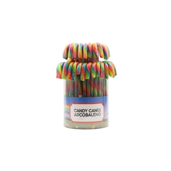 CandyFrizz Selection – MANCHE OMBRELLINO CANDY CANES – Pcs 50 14g – Couleur Blanc Bleu clair 