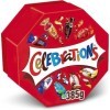 CELEBRATIONS - Boîte Cadeau Octogonale - Assortiment de Chocolats au Lait à Partager - SNICKERS, TWIX, MARS, MALTESERS, BOUNT