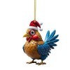 Décoration élégante en acrylique pour voiture, arbre de Noël, décoration dintérieur festive et occasions spéciales, oiseaux 