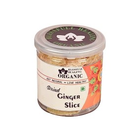 Blessfull Healing Tranche de gingembre séché biologique 250 g Récipient hermétique emballage peut varier 
