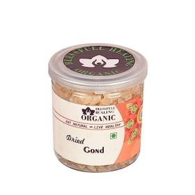 Récipient hermétique de 300 grammes de gond séché biologique Blessfull Healing lemballage peut varier 