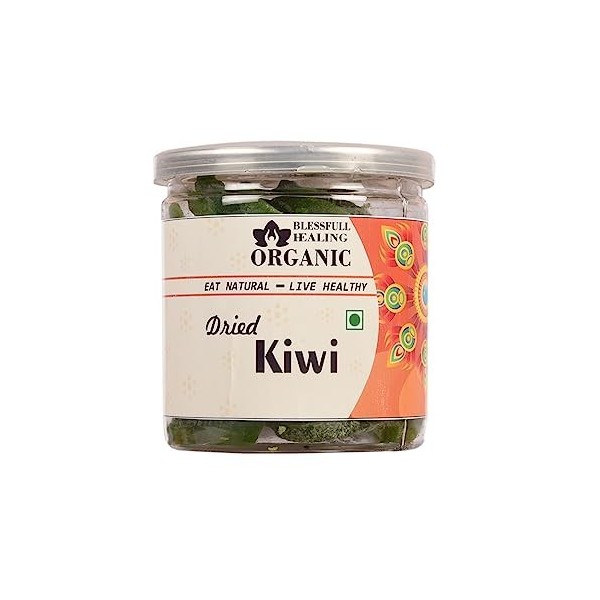 Blessfull Healing Kiwi séché bio 300 g Récipient hermétique emballage peut varier 