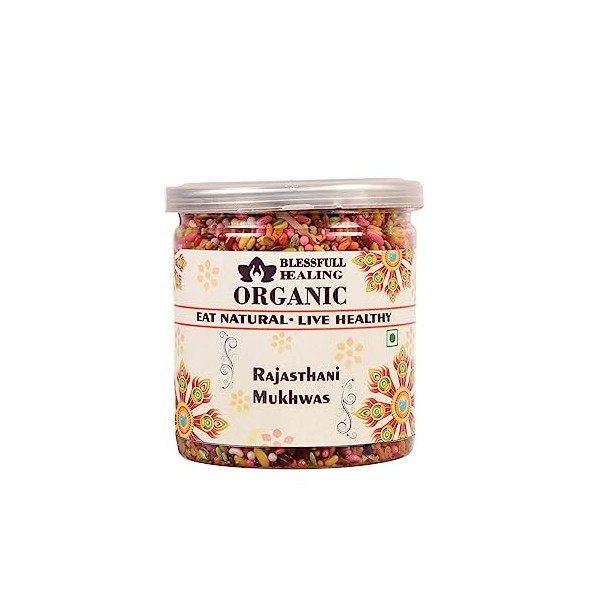 Blessfull Healing Organic Rajasthani Mukhwas Récipient hermétique de 400 grammes emballage peut varier 