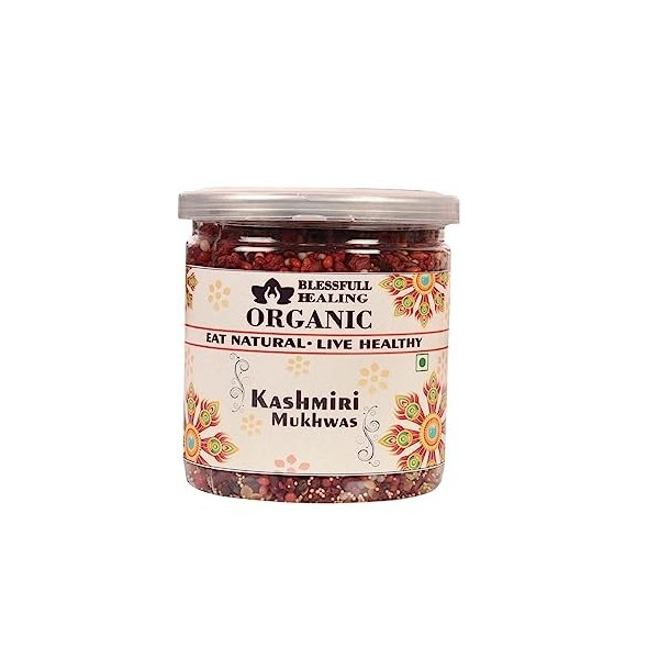 Blessfull Healing Organic Kashmiri Mukhwas Récipient hermétique de 400 grammes emballage peut varier 