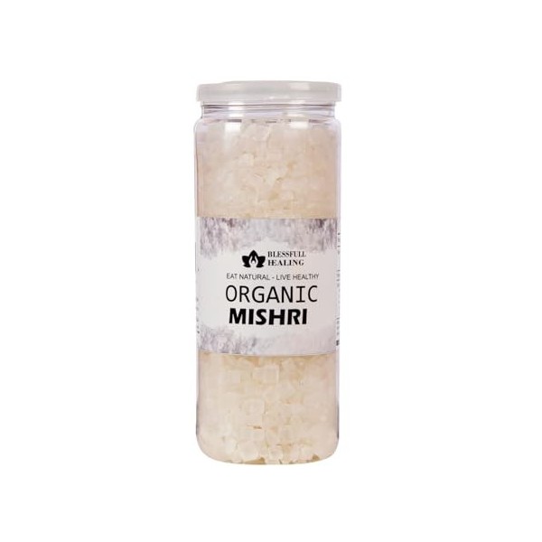 Blessfull Healing Organice Mishri 1 lb 453 grammes Récipient hermétique lemballage peut varier 
