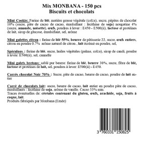 Assortiment 150 biscuits et chocolats MONBANA