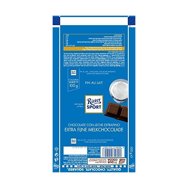 Ritter Sport - Colouful Variety - Fin au Lait 12 x 100G