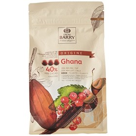 CACAO BARRY 40% Min Cacao Chocolat Ghana Pistoles 1 kg