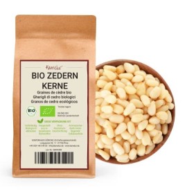 Kamelur pignons de cèdres sibériens biologiques - 500g - provenant de la collecte sauvage - NOUVELLE RÉCOLTE - noix biologiqu