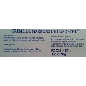FAUGIER Crème de Marrons de&nbsp;lArdèche Tube 12 x 78 g 0.94 kg