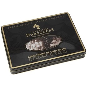 Chevaliers dArgouges - Assortiment de chocolats noir, lait, blanc - Coffret cadeau prestige - 300g