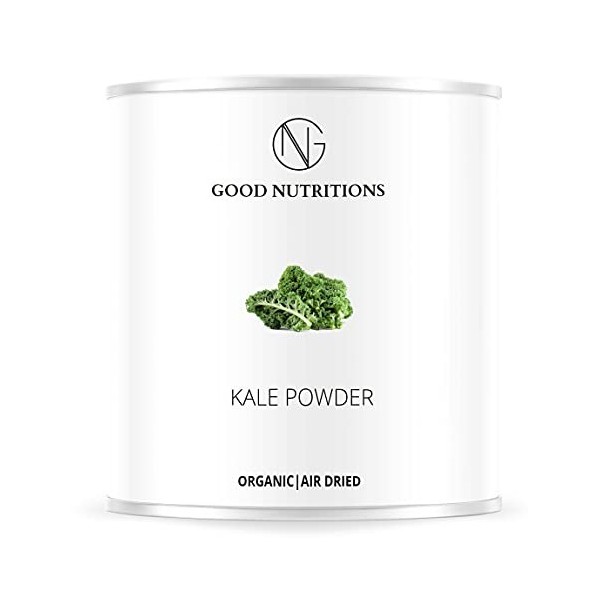 Chou Frisé en poudre Kalé - vitamines végétales|qualité suprême|biologique|végan|crue|sans additives|Fabriqué en UE|Good Nutr