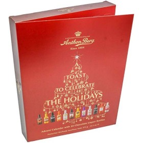 Anthon Berg Calendrier de lAvent 24 jours avec chocolat et liqueur, rouge, 372 g