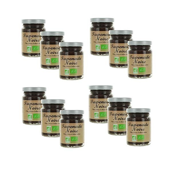 Lot 12x Tapenade noire BIO - pot 90g