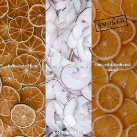 Set de fruits secs et épices botaniques - 6 sachets individuels - Orange, orange fumée, citron vert, poire fumée, mangue, coc