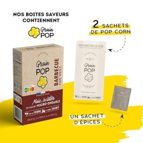 Popcorn micro ondes - grain de maïs à éclater - Grain POP - Lot découverte nouveautés GrainPop salées 