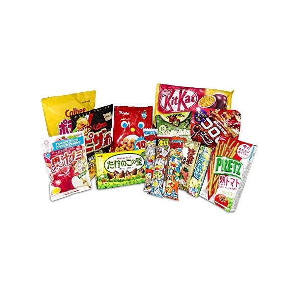 JapanSweet dagashi box 30 pièces Assortiment délicieux de confiserie et de bonbon japonais - Box Japonaise - Friandise japona