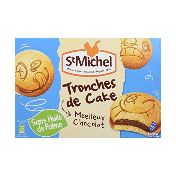 St Michel Tronche de Cake Moelleux Chocolat 175 g - Pack de 9