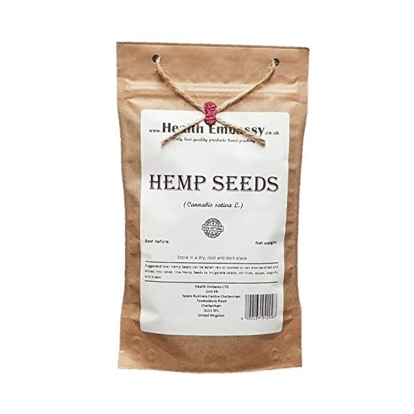 Health Embassy Chanvre Cultivé Graines Cannabis sativa L. / Hemp Seeds, 450g