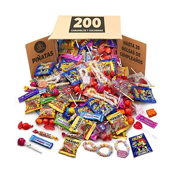 Mega Pack 200 Bonbons, Confiseries et Candy Cia&Co · Pour Anniversaires, Piñatas, Fêtes dEnfants, Noël, Halloween · Jusquà 