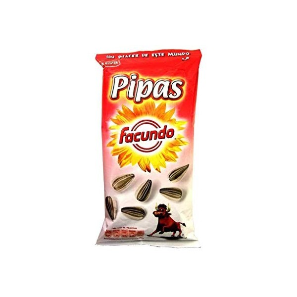 Lot de 5 sachets de 200 gr de pipas facundo, graines de tournesol, espagne