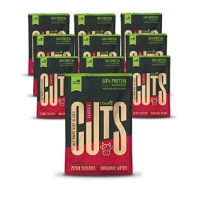 Cherky ECO Biltong BIO Cuts Classic, 10 x 30g - Biltong BIO séché Cuts, viande de bœuf espagnole BIO nourrie à lherbe, séché