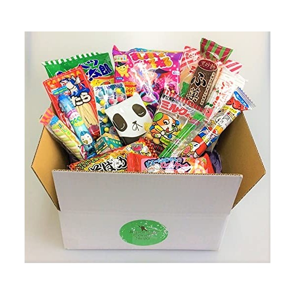 16 Japanese Candy and Snack Okashi Set with original Japanese Candy Ninja sticker