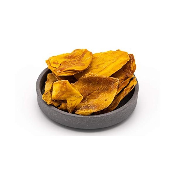Moitiés de mangue bio séchées – 1kg – naturelles et non traitées – crues – naturellement très sucrées