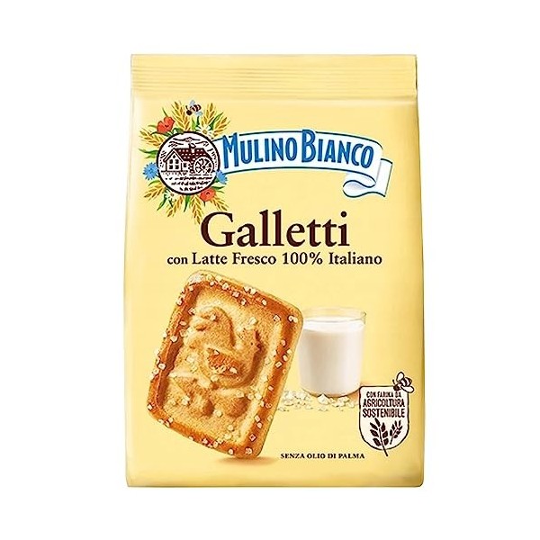 MULINO BIANCO Spicchi di Sole - Biscuits au beurre croustillants en forme de croissants 400g Spicchi di Sole, x6 