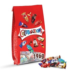 CELEBRATIONS - Assortiment de Chocolats au Lait à Partager - SNICKERS, TWIX, MARS, MALTESERS, BOUNTY et autres - Format Ballo