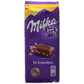 Milka Tablette de Chocolat aux Riz Croustillant 2x100 g - Lot de 7