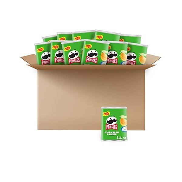 Pringles Sour Cream and Onion Small Stacks, 1.41 Ounce Pack of 12 
