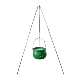 Oyrcvweuy Décoration de fête de Noël Trépied avec lumières Feux de Joie de Vacances Ornement de fête Halloween Chaudron de so