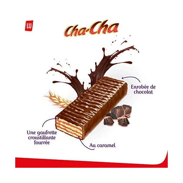 Cha Cha - Gaufrettes Caramel & Chocolat au Lait - Pack de 50 Biscuits 27 g 
