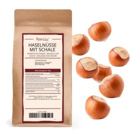 Kamelur noisettes avec coque dItalie - Noix savoureuses avec coque en gros emballage comme snack ou comme nourriture pour éc