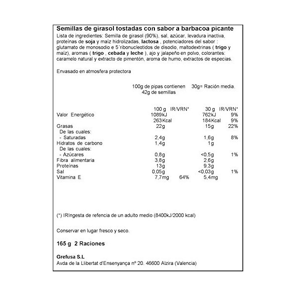 Pipas G Grefusa - Pipes Tijuana 165 g - [Pack de 11]