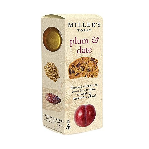Millers Toast Prune et date - 6 x 100 g