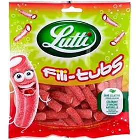 Lutti Goûts Acidulés de Fraise, Pomme, Framboise et Pêche Fili-Tubs, 180 g