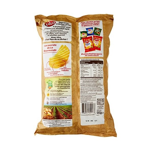 Vico la gourmande le Sachet 120 g Chips - Lot de 5