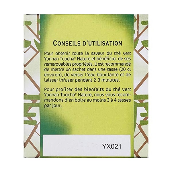 Epicerie YUNNAN TUOCHA - Thé Vert Nature 40G - Lot De 2 - Livraison Rapide et Gratuite