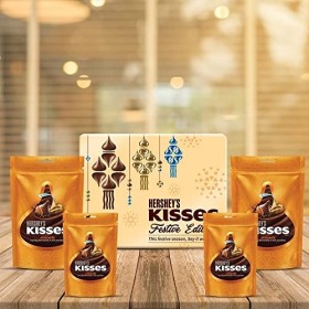 HERSHE Delicious Kisses Diwali Gift Pack Almonds 266g, Chocolate