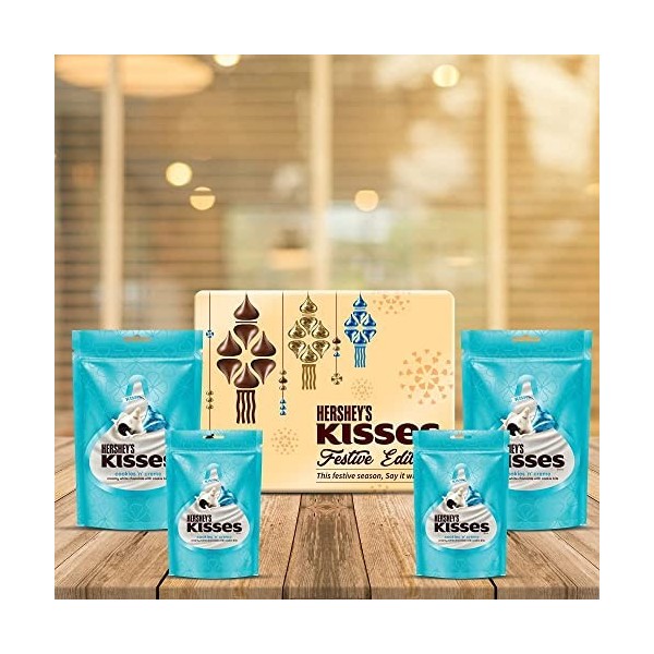 HERSHE Delicious Kisses Diwali Gift Pack Cookies n Crème 266g, Chocolate
